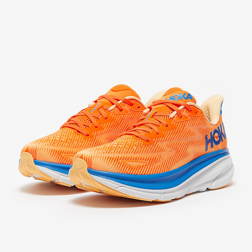 Hoka Clifton 9 - Vibrant Orange/Impala - Mens Shoes | Pro:Direct Running