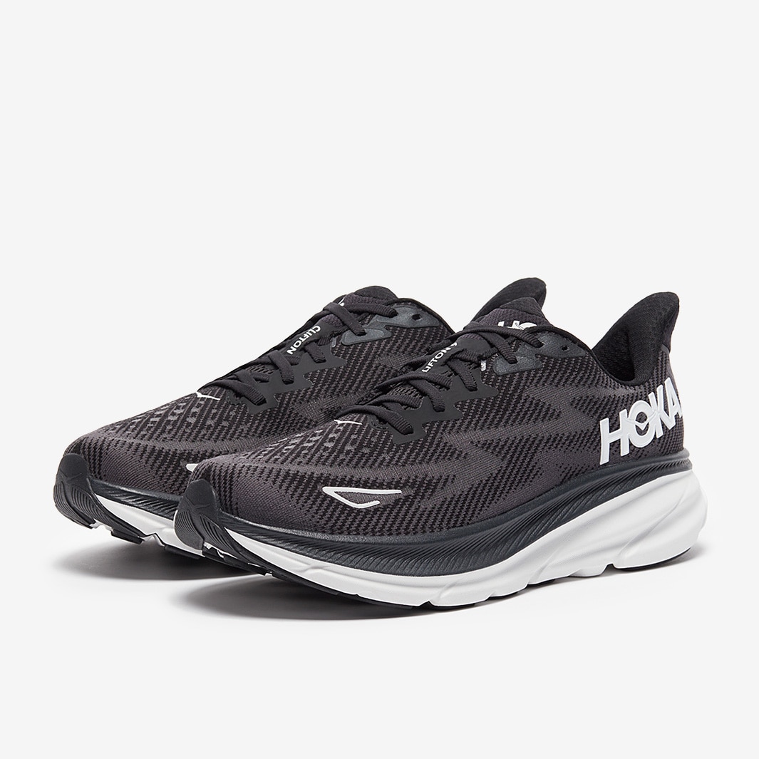 Hoka Clifton 9 - Black/White - Mens Shoes | Pro:Direct Running