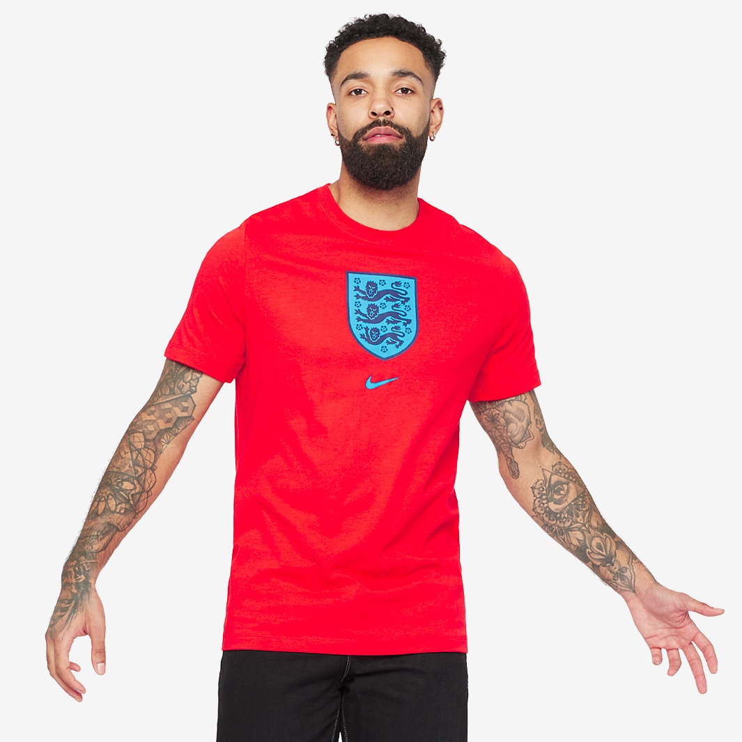 Nike England 22/23 Crest Tee - Challenge Red - Mens Replica | Pro ...