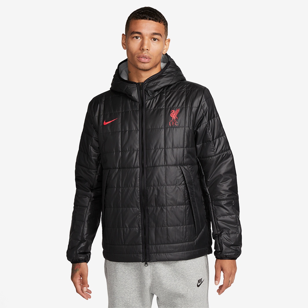Nike Liverpool FC 22/23 NSW Away Jacket - Black/Particle Grey/Siren Red ...