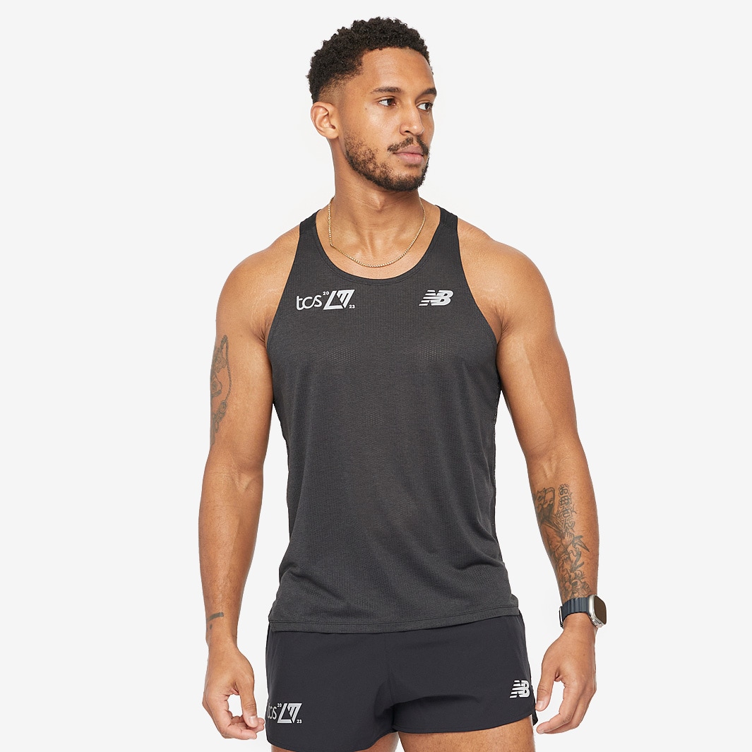 New Balance London Edition Impact Run Singlet - Black - Mens Clothing ...