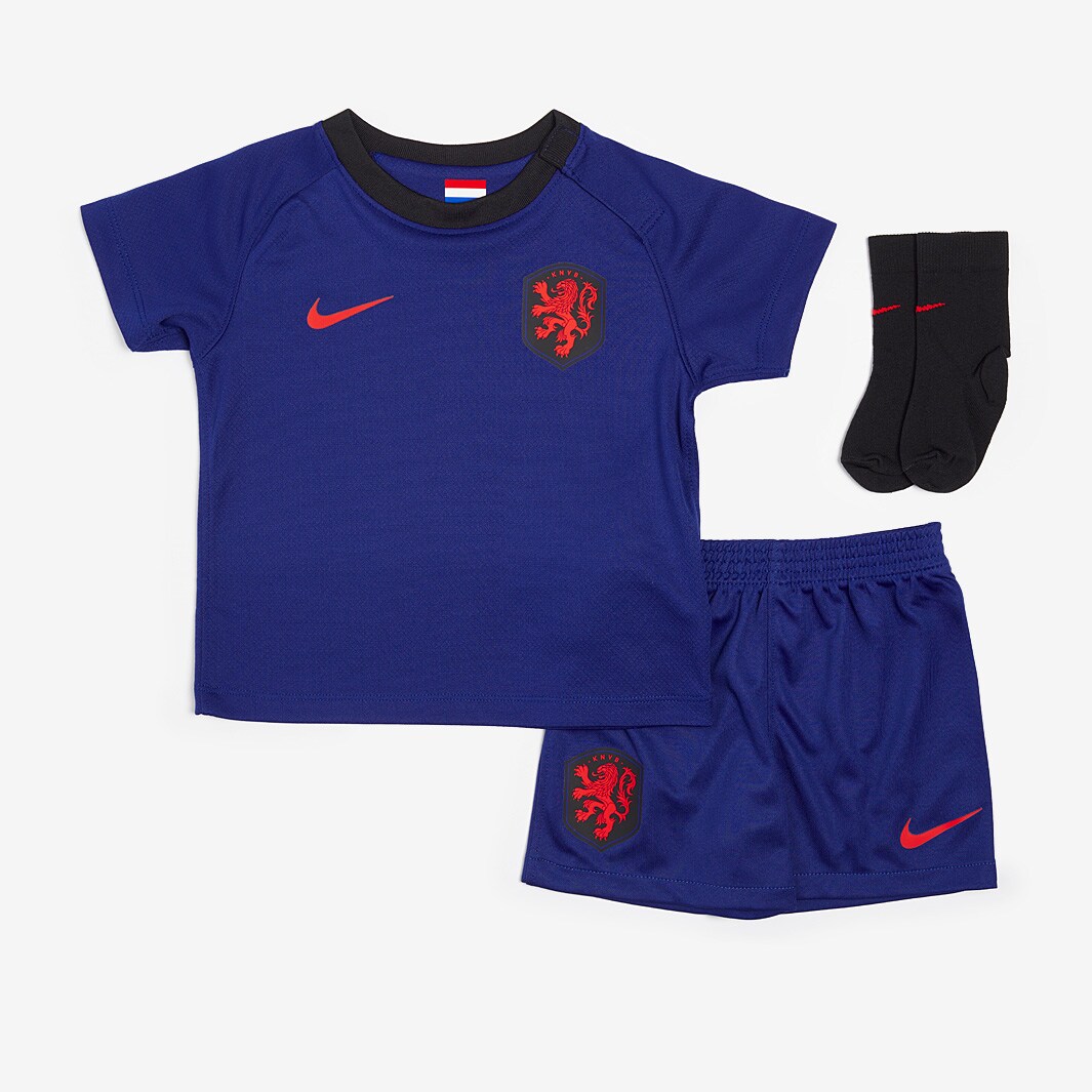 Nike Netherlands Infants 2023 Dri-Fit Away Kit - Deep Royal Blue/Black ...