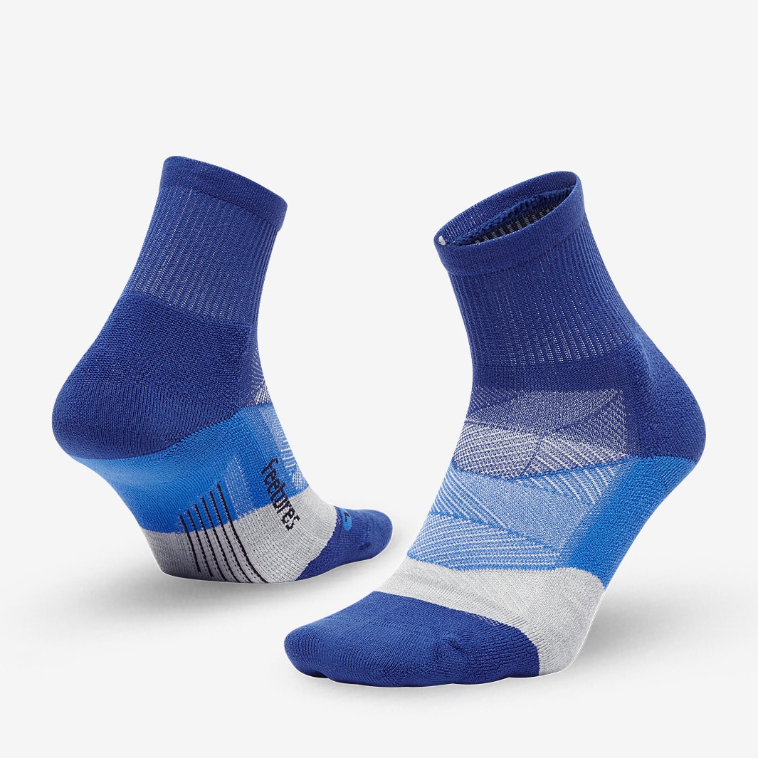 Feetures Elite Light Cushion Quarter - Buckle Up Blue - Running Socks ...