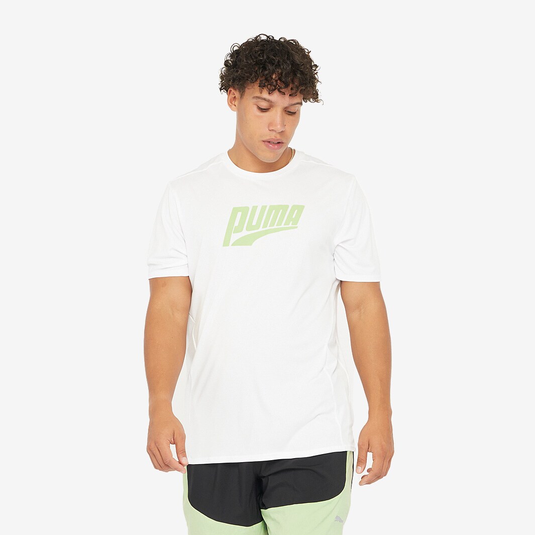 Puma Run Favorite SS Graphic Tee - Puma White - Mens Clothing | Pro ...