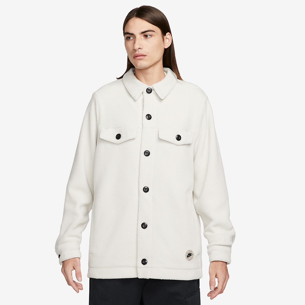 Nike Sportswear SPU Sherpa Jacket - Light Bone - Tops - Mens Clothing ...