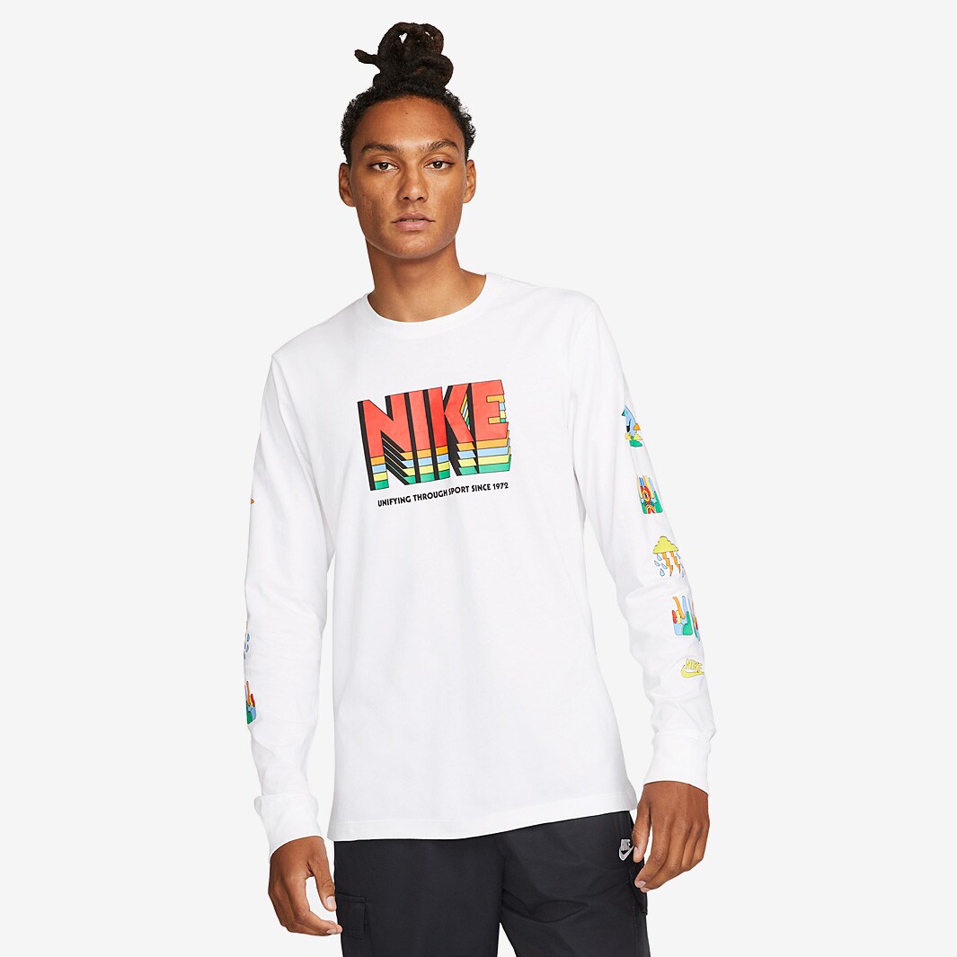 Nike Sportswear Long-Sleeve T-Shirt - White - Tops - Mens Nike Sportswear Long-Sleeve T-Shirt - White - Tops - Mens