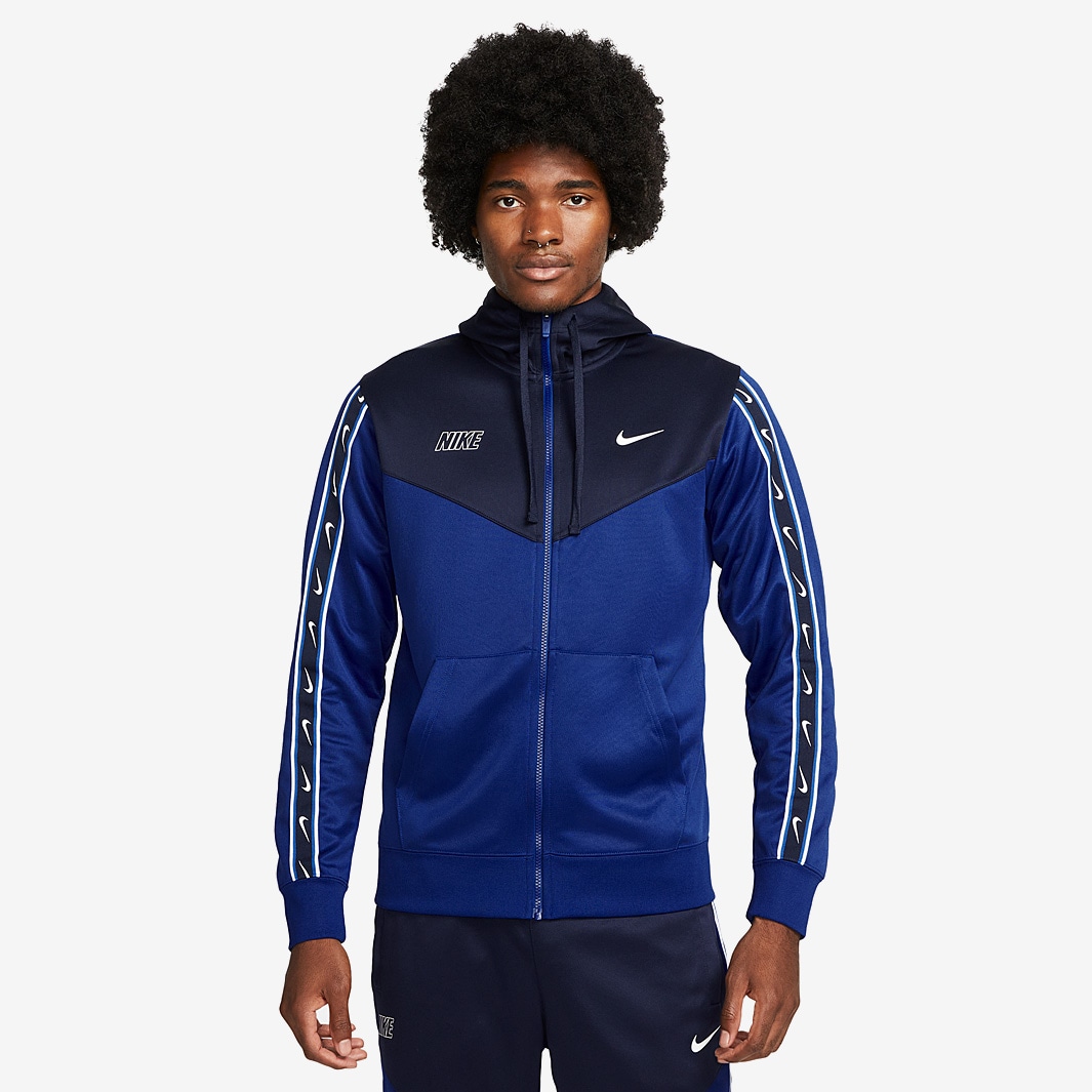 Nike Sportswear Repeat Full-Zip Hoodie - Deep Royal Blue/Blackened Blue ...