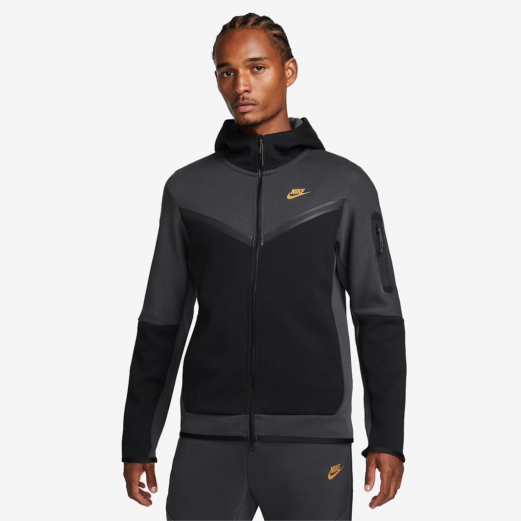 Nike Sportswear Tech Fleece Full-Zip Hoodie - Dark Smoke Grey/Black ...