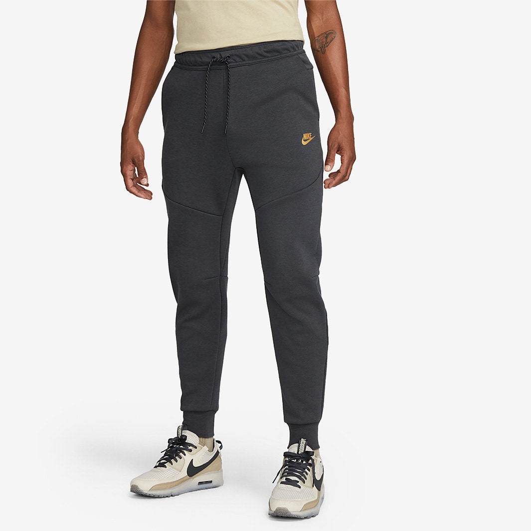 Nike Sportswear Tech Fleece Joggers - Dark Smoke Grey/Metallic Gold ...