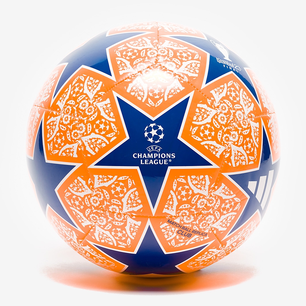 Prik Kluisje Sporten adidas 2023 UEFA Champions League Club Ball - Solar Orange/White/Team Royal  Blue - Footballs 