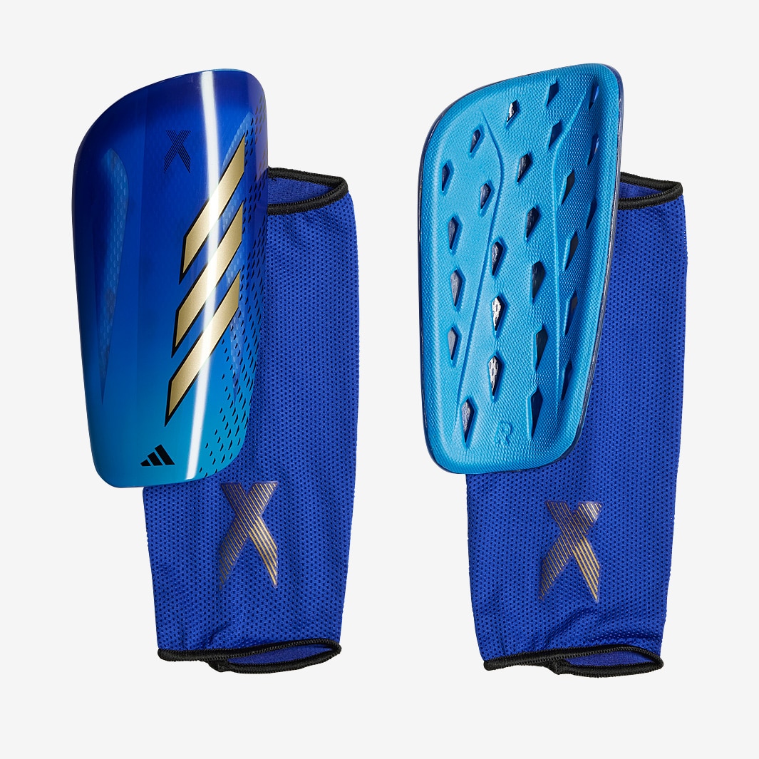 adidas X Shinguard League - Lucid Blue/Gold Met./Pulse Blue ...