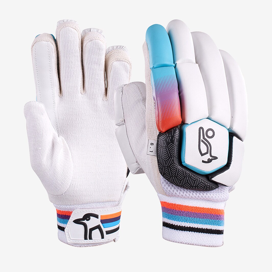 Kookaburra Aura 6.1 RH Batting Gloves White/Blue/Red/Black Batting