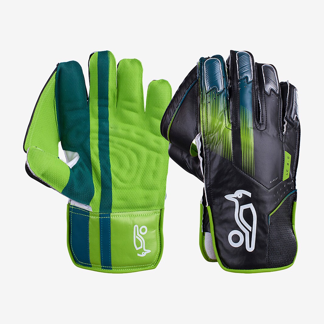 Kookaburra LC 3.0 Wicket Keeping Gloves Black/Green Wicket Keeping