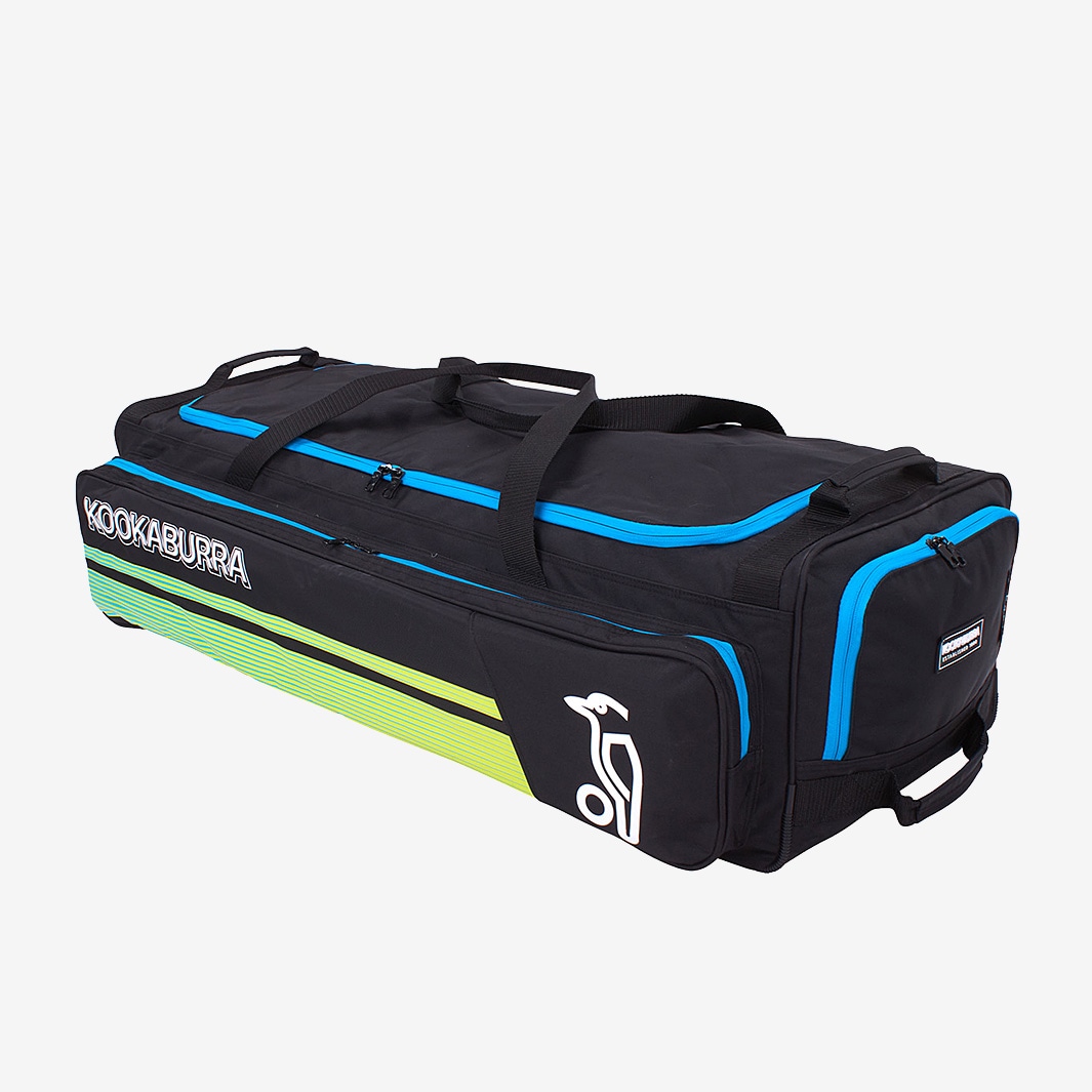 Kookaburra 4500 Wheelie Bag Black/Aqua Bags & Luggage ProDirect