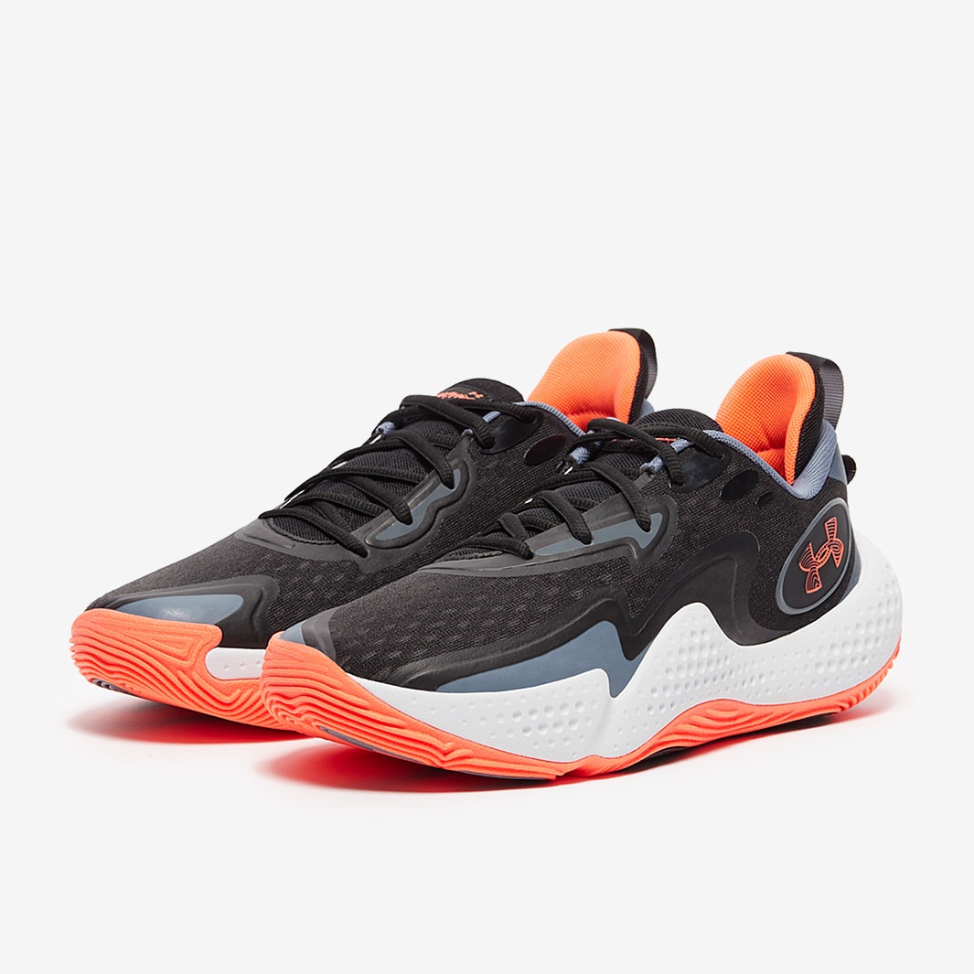 Under Armour Spawn 5 - Black/Gravel/After Burn - Mens Shoes | Pro ...