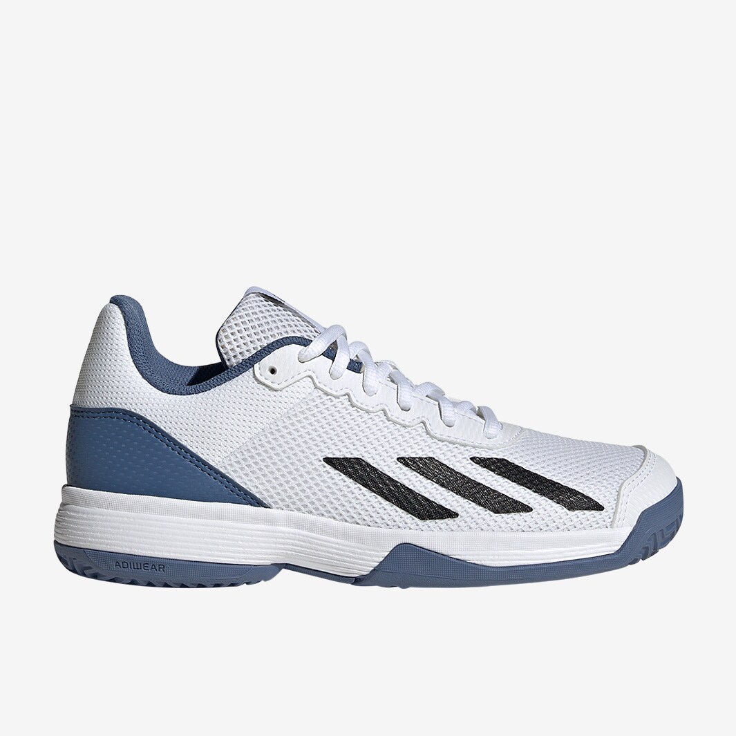adidas Courtflash - Ftwr White/Core Black/Crew Blue - Boys Shoes | Pro ...