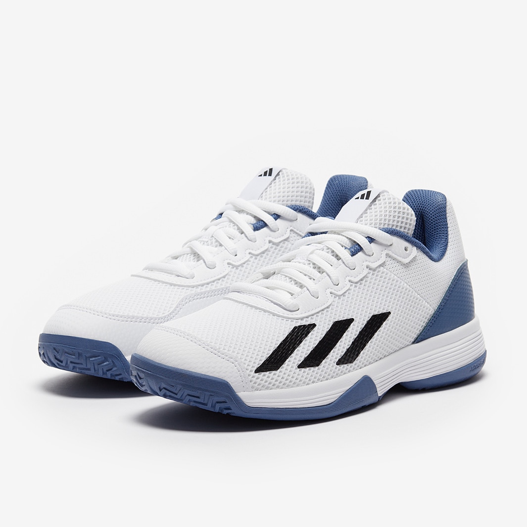 adidas Courtflash - Ftwr White/Core Black/Crew Blue - Boys Shoes | Pro ...