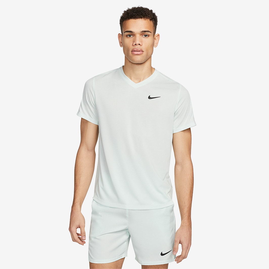 Nike Court Dri-Fit Victory Top - Barely Green/Black - Mens Clothing ...