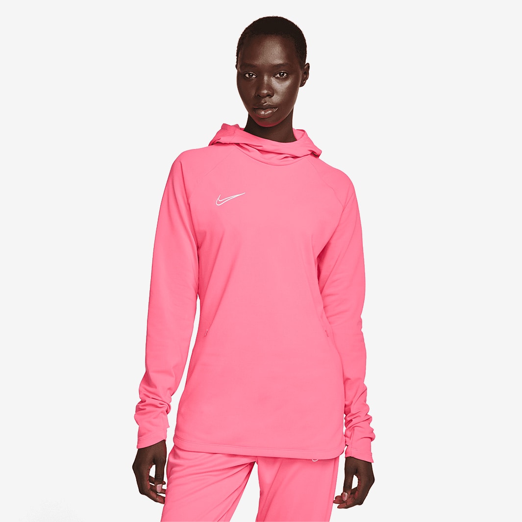 marmelade klokke dialog Nike Womens Dri-FIT Academy Hoodie - Hyper Pink/White - Womens Clothing 