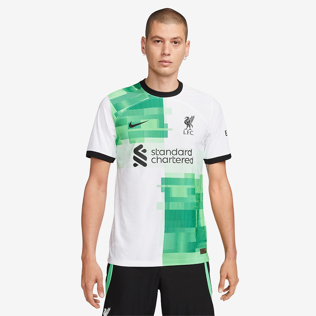 Nike Liverpool FC 23/24 Away Dri-Fit Advance Match Shirt-White/Green ...
