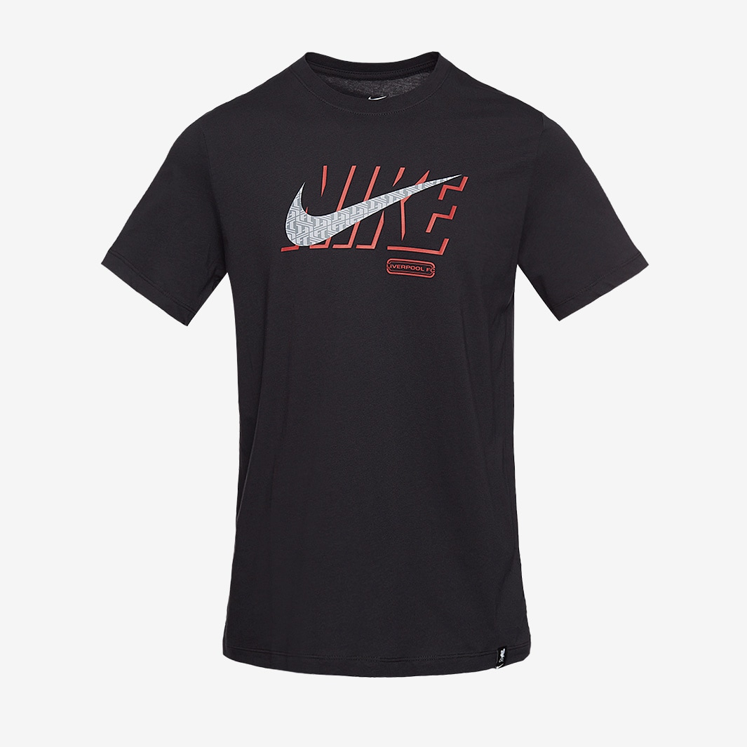 Nike Liverpool FC 23/24 Swoosh T-Shirt-Black-Mens Replica