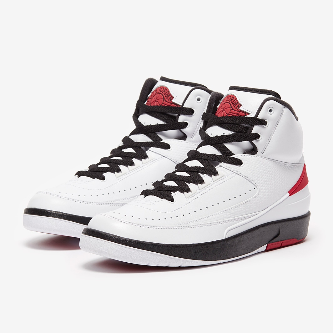 Jordan retro 2 red best sale and white