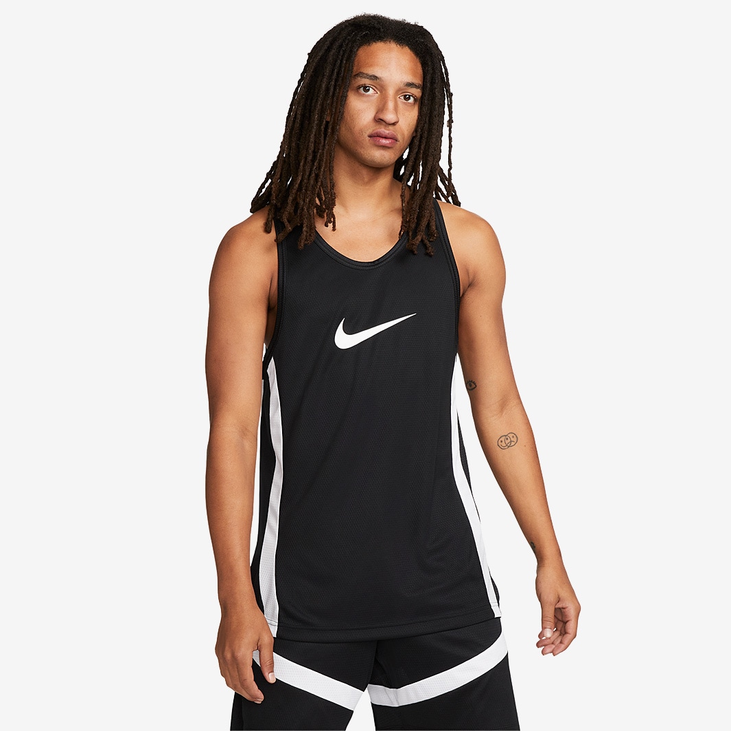 Nike Dri-FIT Icon+ Jersey - Black/White - Mens Clothing | Pro:Direct ...