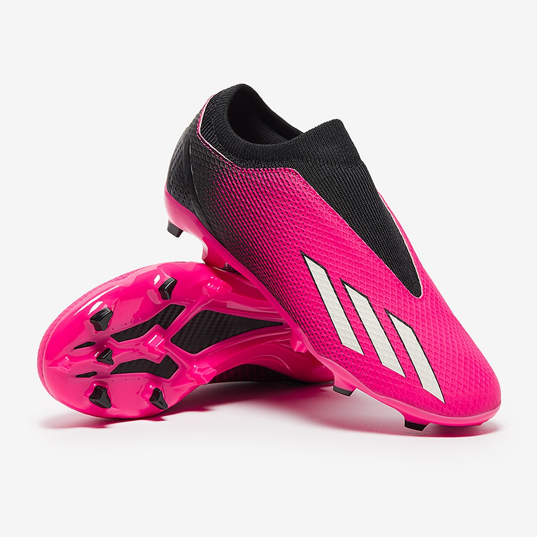 adidas Kids X Speedportal.3 Laceless FG - Team Shock Pink/Zero Met ...