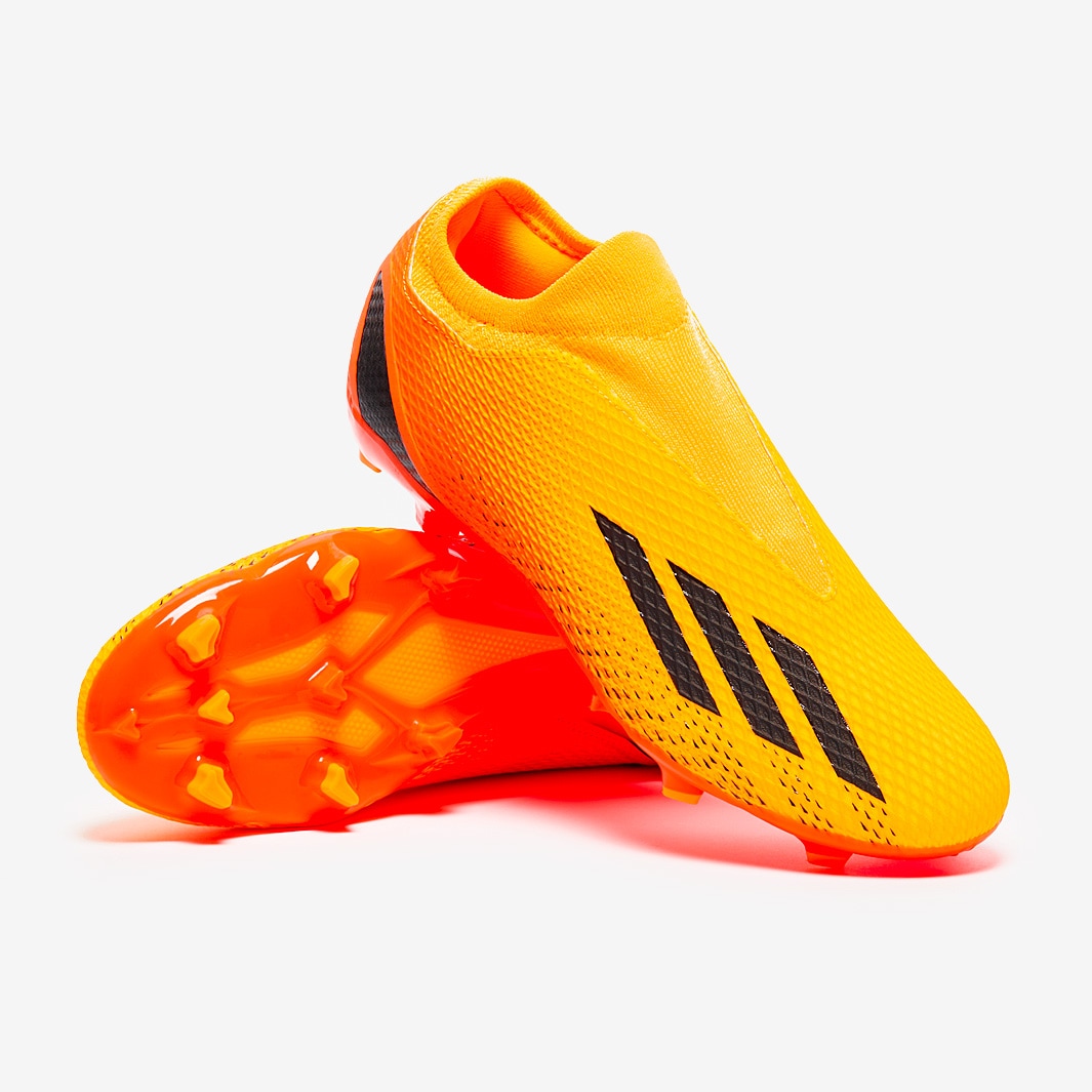 adidas Speedportal.3 Laceless FG - Solar Gold/Core Black/Team Solar Orange Boots | Pro:Direct Soccer