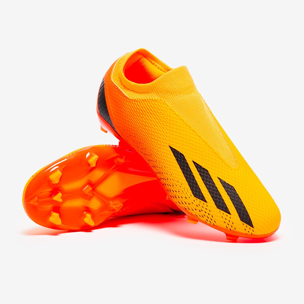 adidas X Speedportal.3 Sin Cordones FG para niños - Dorado Solar Naranja - Botas | Pro:Direct Soccer