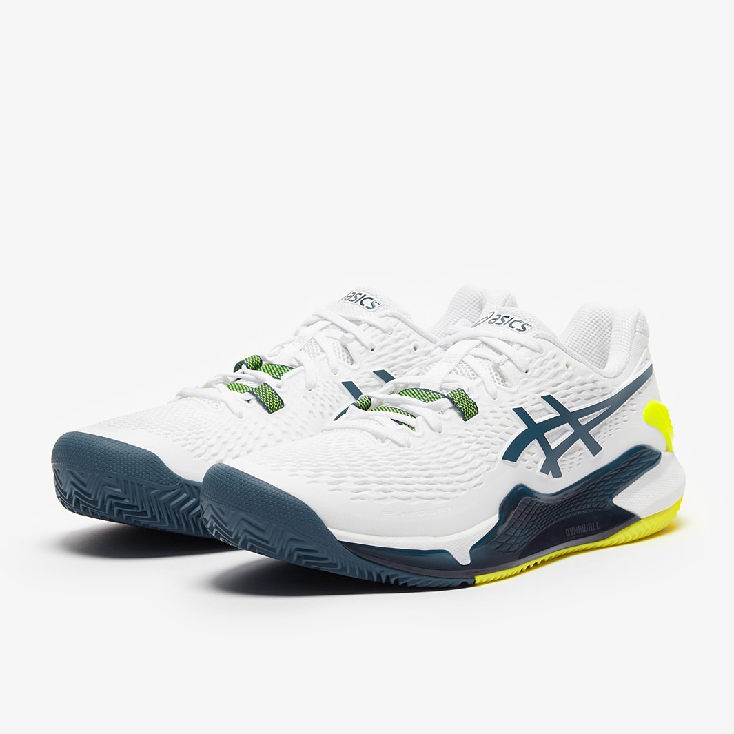 Asics Gel-Resolution 9 Clay - White/Restful Teal - Mens Shoes | Pro ...