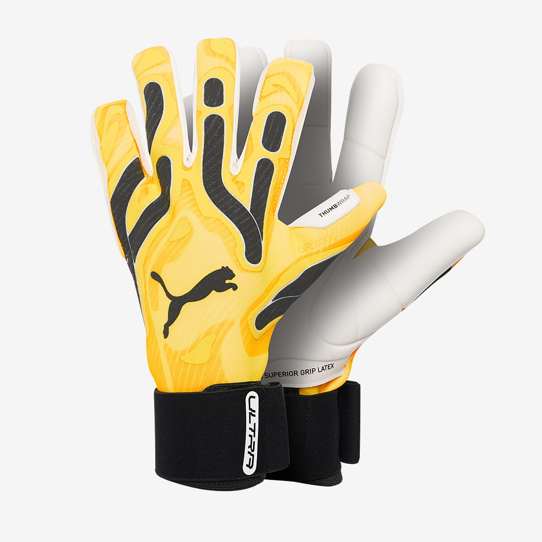Puma Ultra Ultimate Hybrid - Yellow Blaze/Puma Black - Mens GK Gloves ...