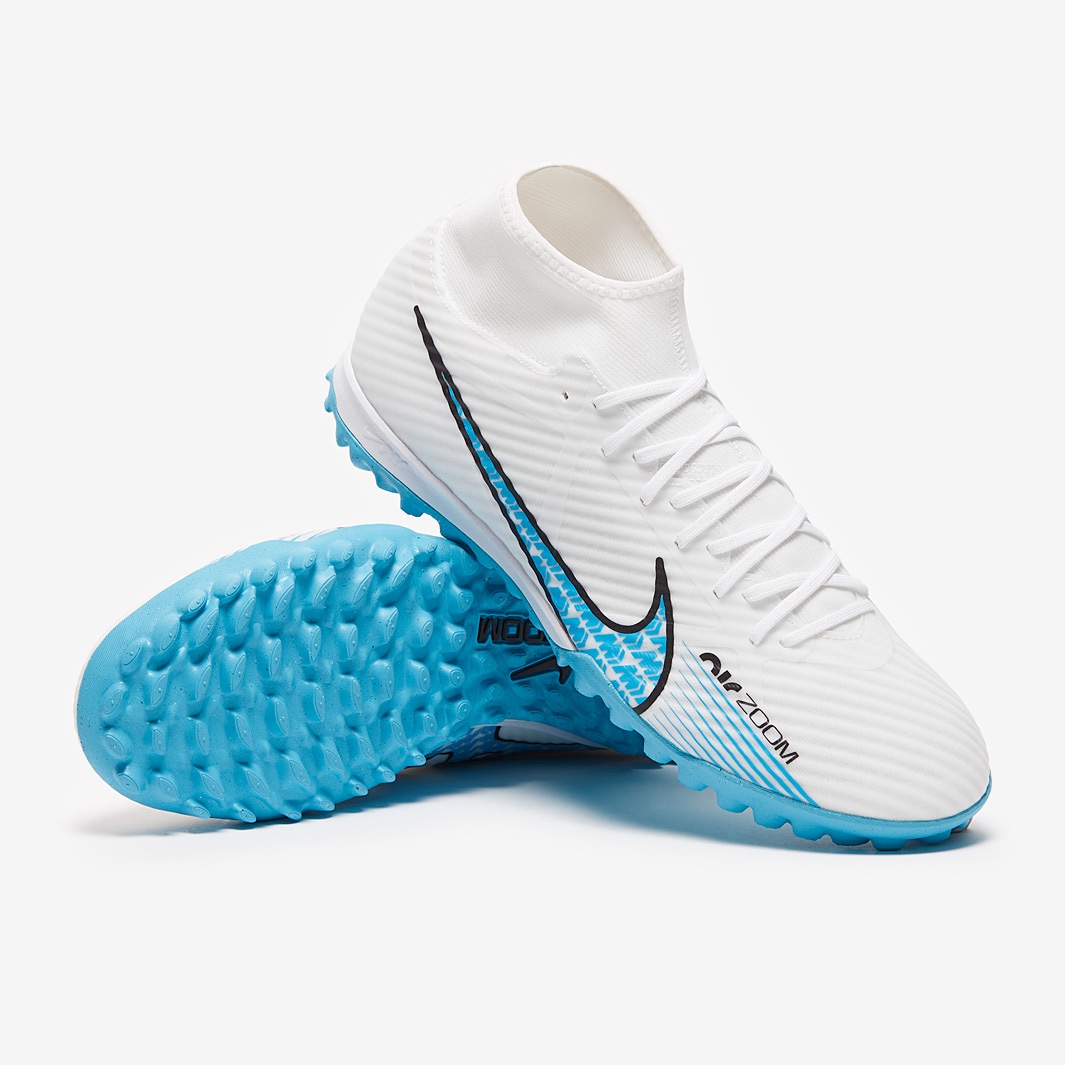 Nike Air Zoom Mercurial IX Academy TF - White/Baltic Blue/Pink Blast - Mens Boots