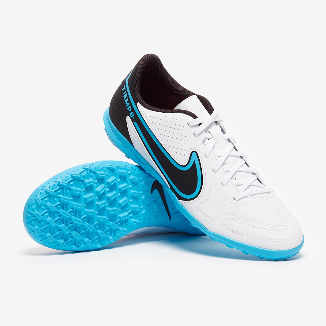 Nike Tiempo IX Club TF - Blanco/Negro/Azul Báltico/Rosa - Botas para hombre | Pro:Direct Soccer