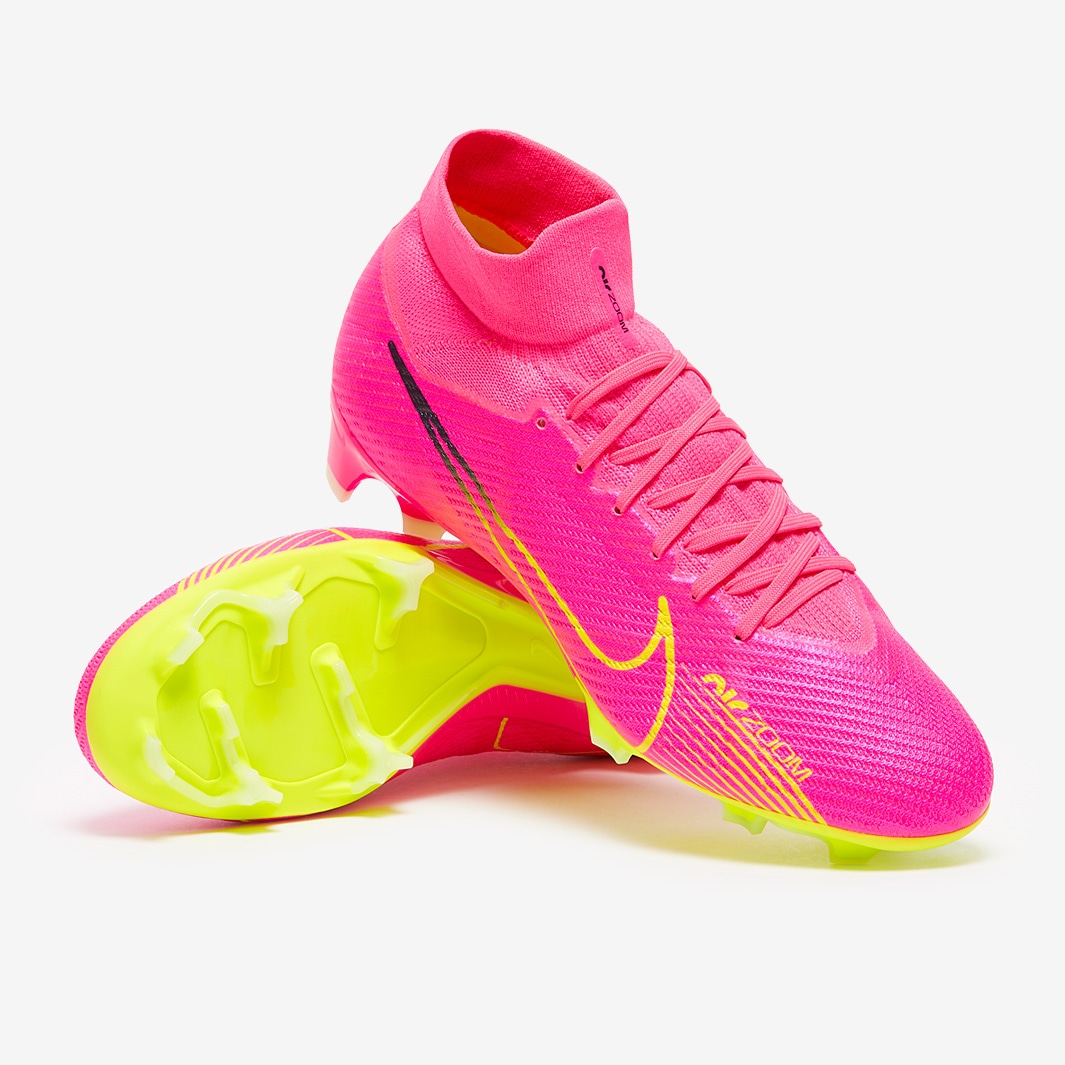 insecto Glosario conductor Nike Air Zoom Mercurial Superfly IX Pro FG - Pink Spell/Volt/Gridiron -  Mens Boots 