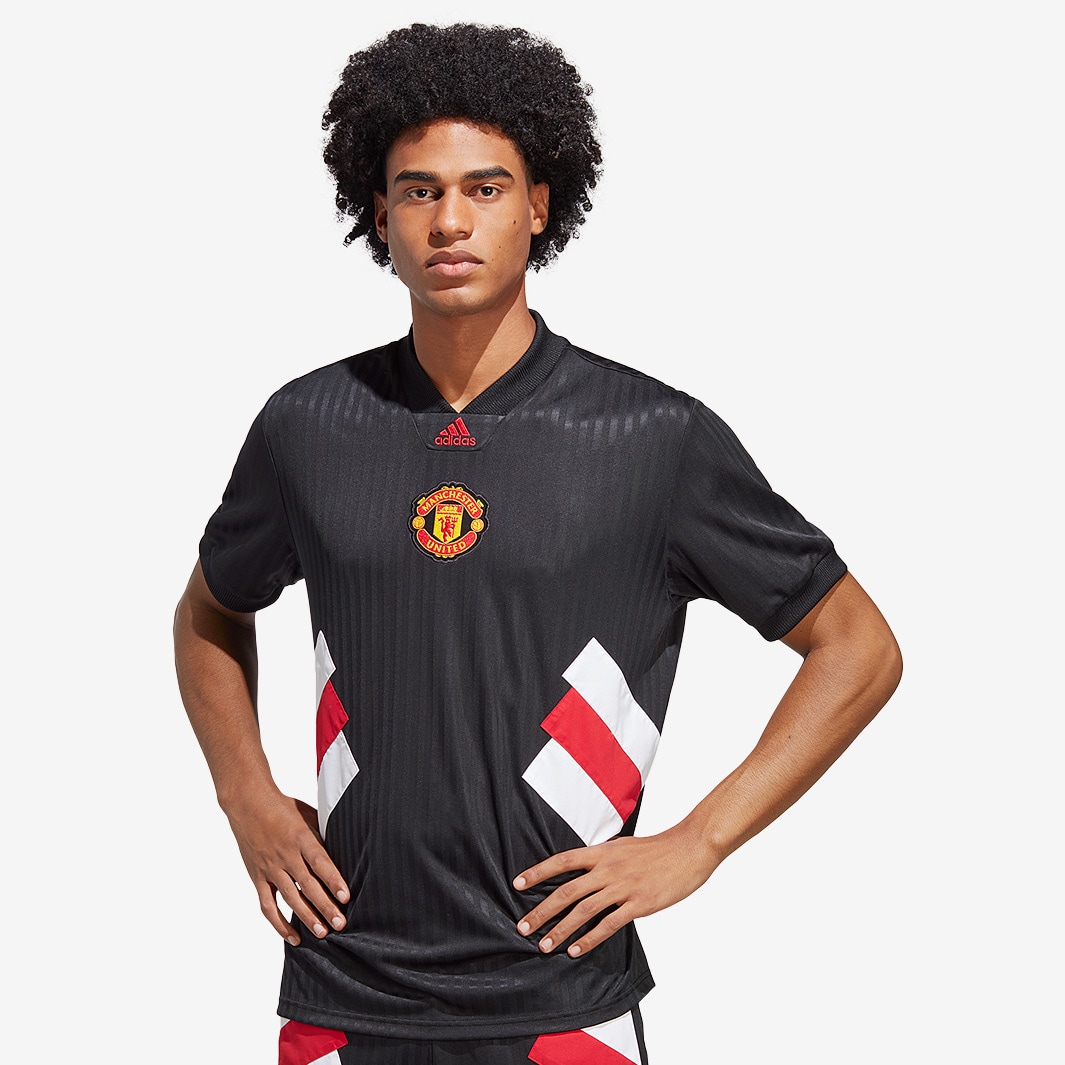 adidas Manchester United 2023 Icon Shirt - Black - Mens Replica | Pro ...