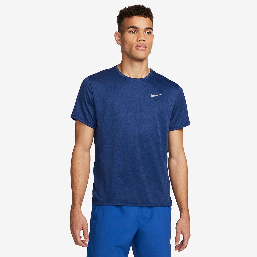 Nike Dri-FIT UV Miler T-Shirt - Midnight Navy/Game Royal/Reflective ...