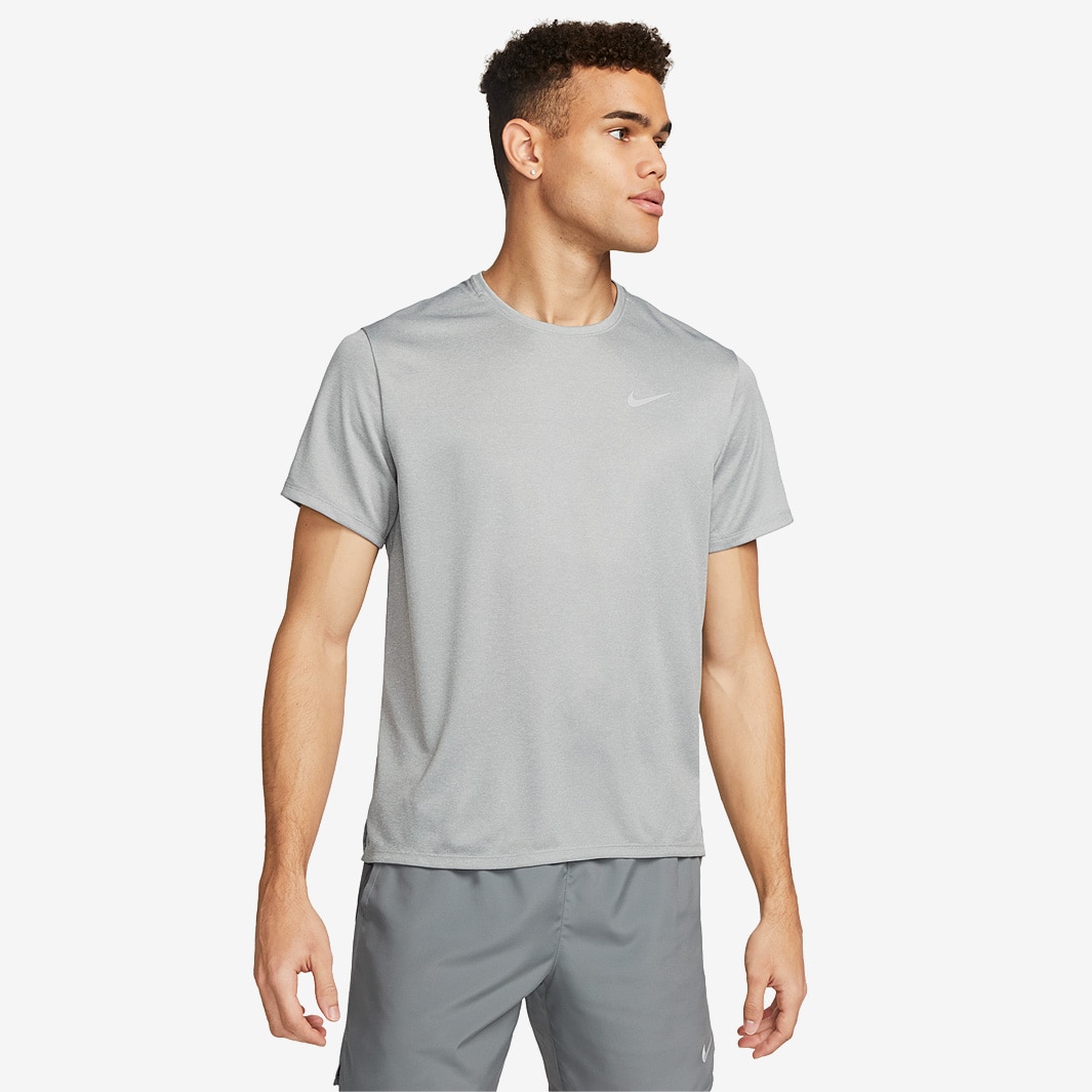 Nike Dri-FIT UV Miler T-Shirt - Particle Grey/Grey Fog/Reflective Silv ...