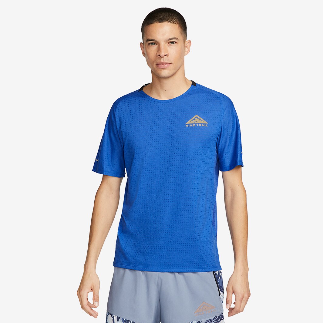 Nike DriFIT Trail Solar Chase TShirt Game Royal/Citron Pulse Mens