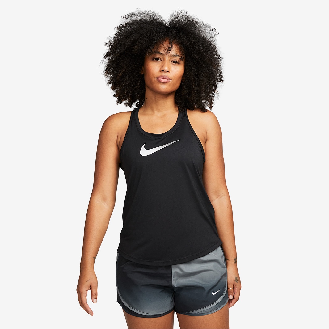 Nike Womens One Dri-FIT Swoosh Tank - Black - Womens Clothing