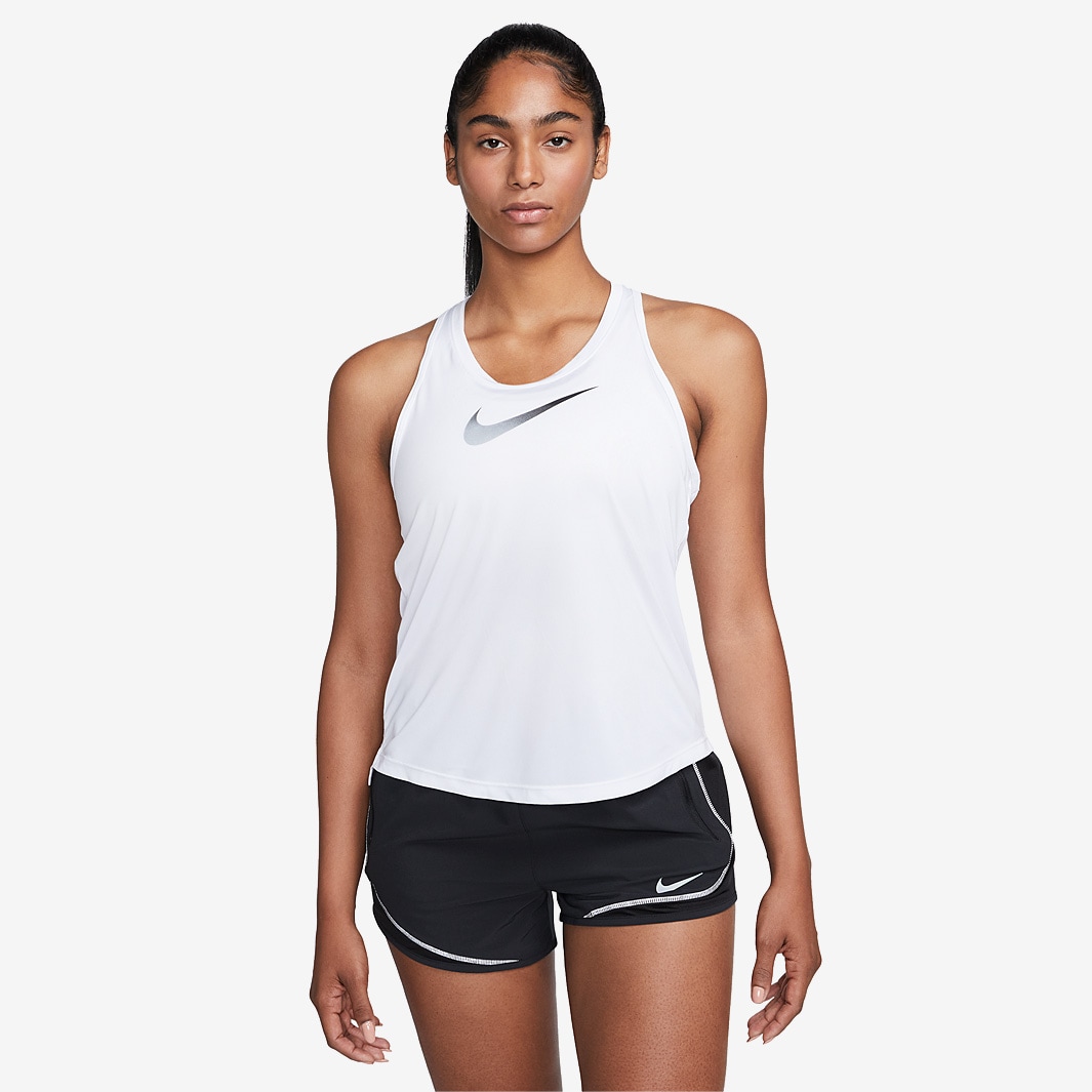 Nike Womens One Dri-FIT Swoosh Tank - White - Womens Clothing | Pro ...