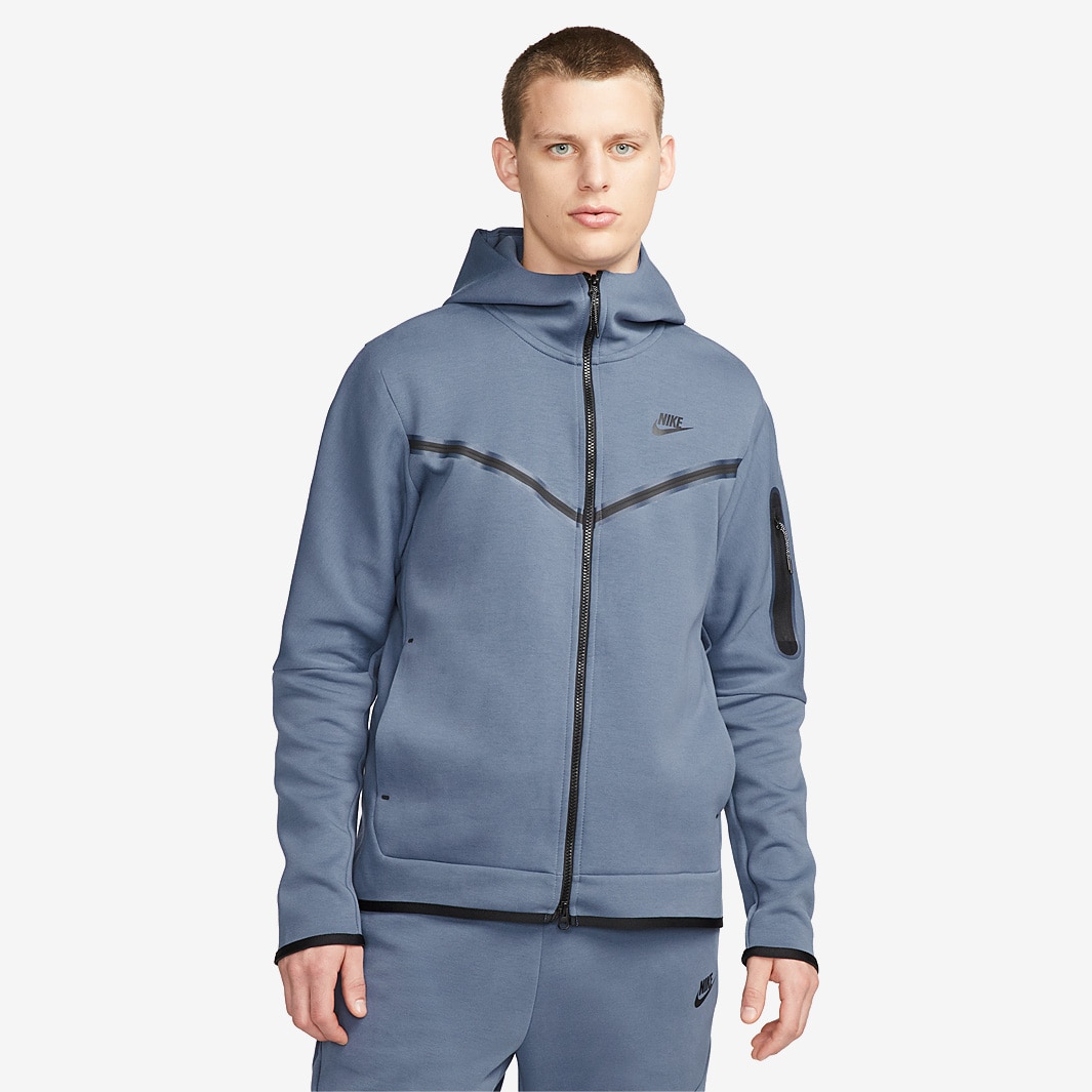 Nike Sportswear Tech Fleece Full Zip Hoodie - Diffused Blue/Black ...