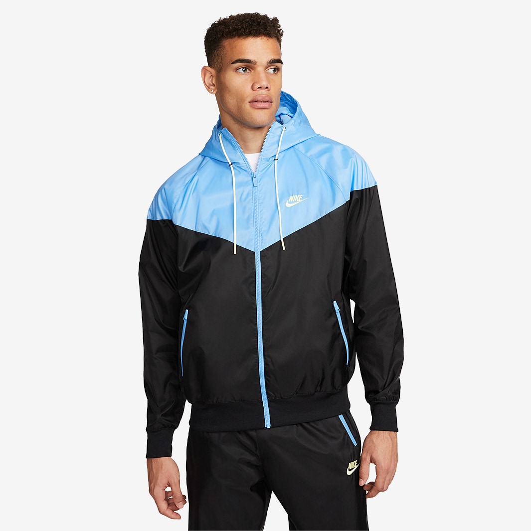 Nike Sportswear Windrunner Jacket - Black/Univeristy Blue/Citron Tint ...