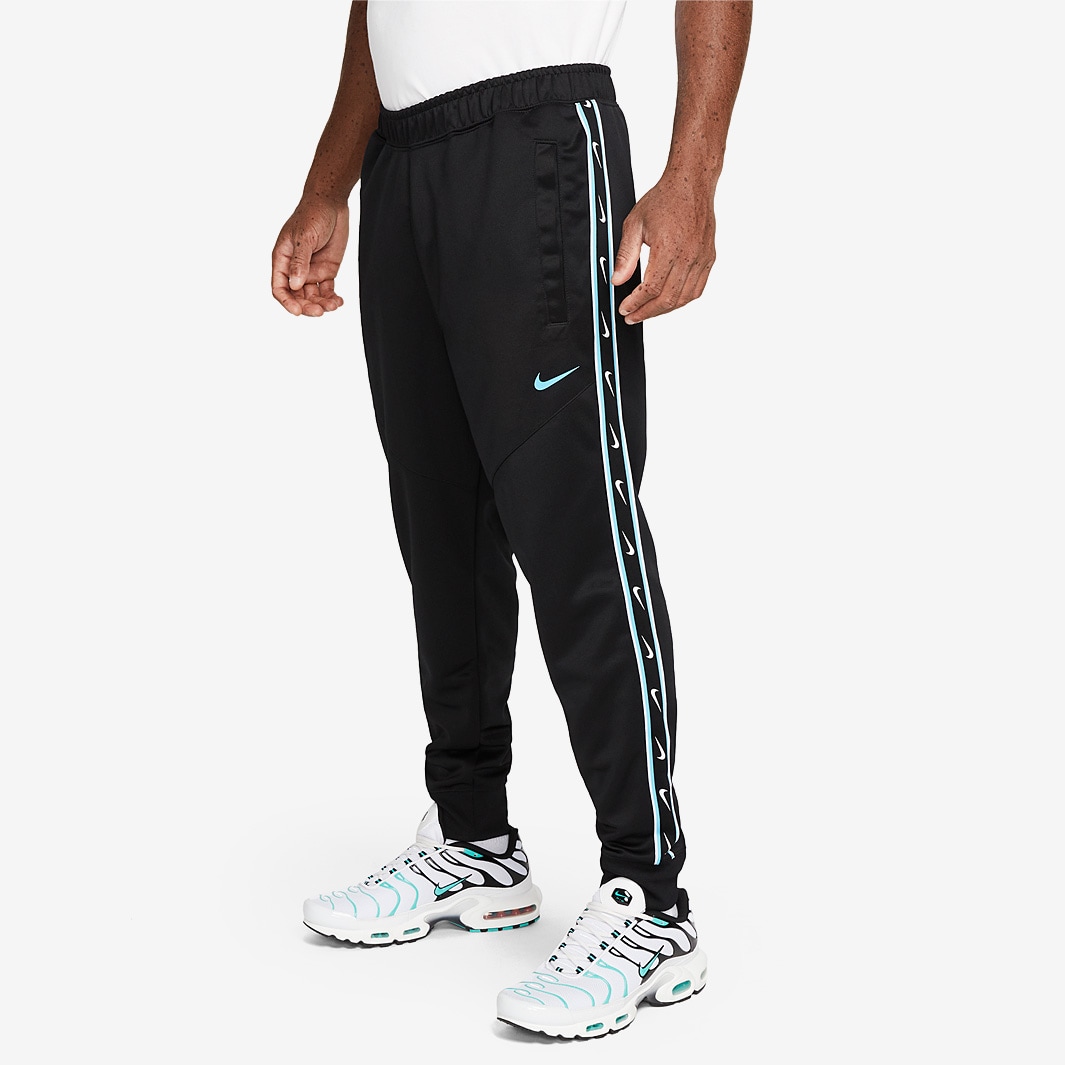 Nike Sportswear Repeat Jogger - Black/Baltic Blue - Bottoms - Mens ...