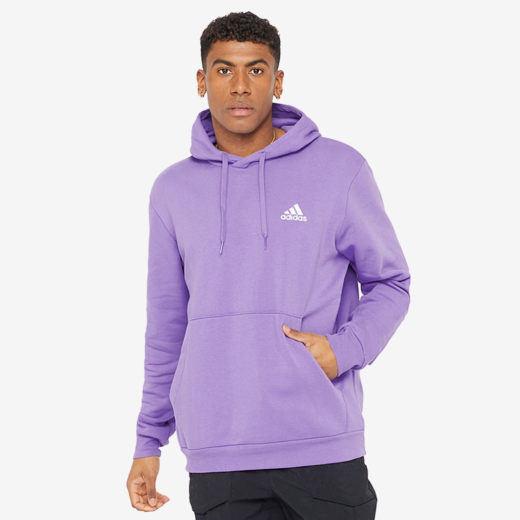 adidas Sportswear Essentials Fleece Hoodie - Violet-Tops -Mens Clothing ...