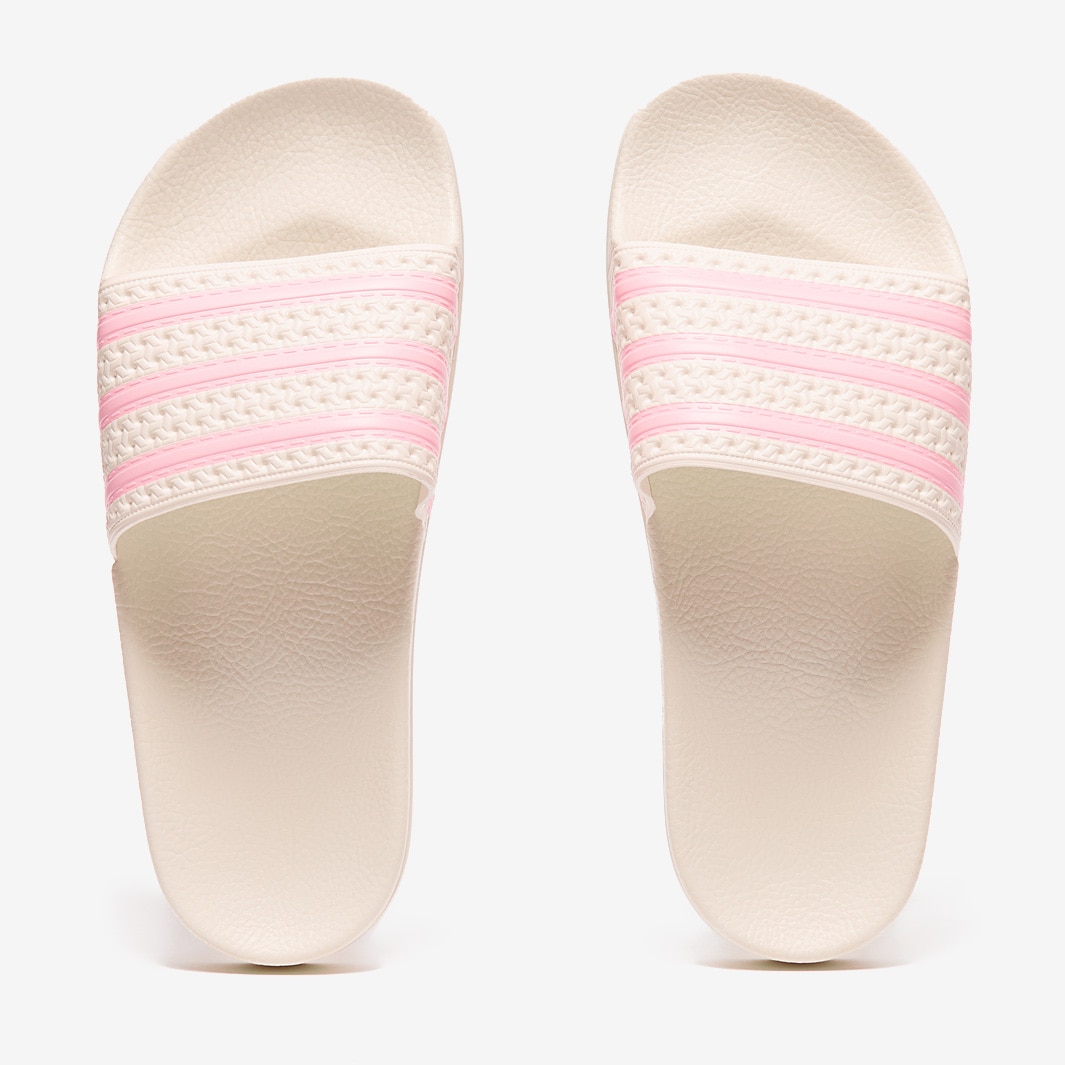 adidas Originals Womens Adilette Off White Clear Pink Off White Slides Womens Shoes