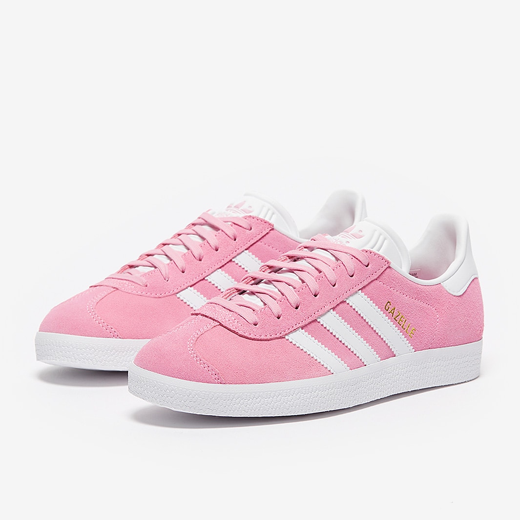 adidas Originals Womens Gazelle - Ftw White/Pink Glow/Gold Metallic ...