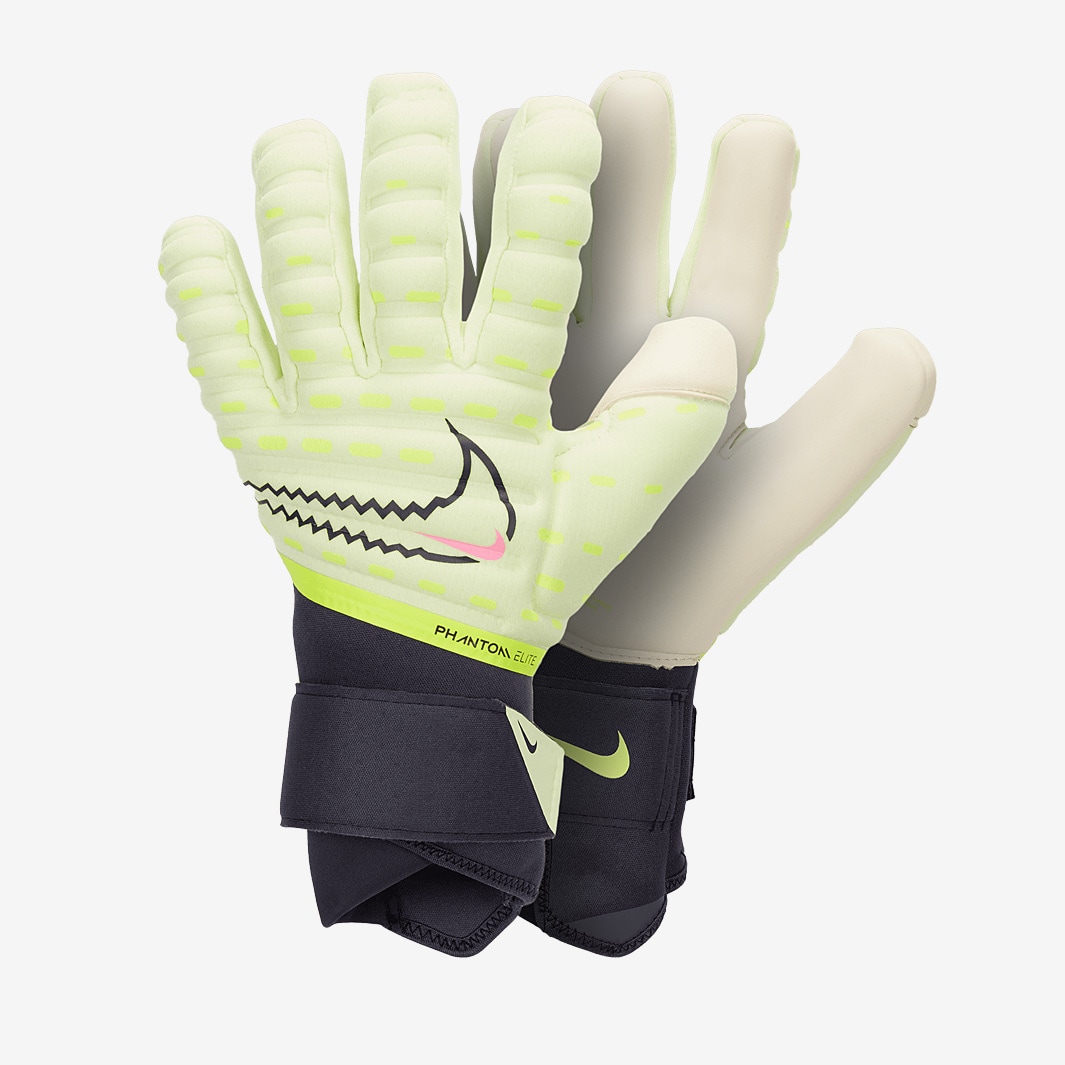 Nike GK Phantom Elite - Barely Volt/Gridiron/Gridiron - Mens GK Gloves ...