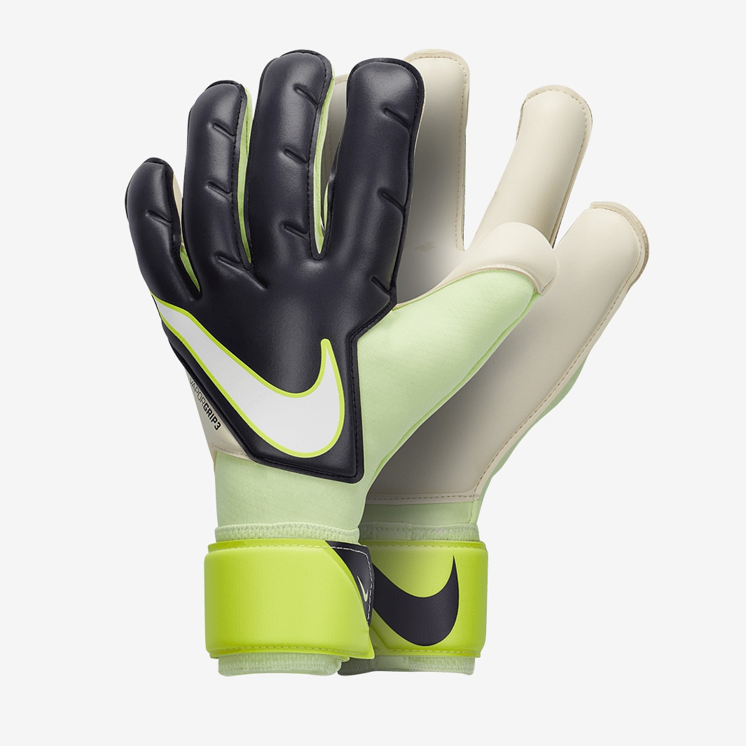 Onzin een miljard Omgeving Nike GK Grip 3 - Gridiron/Barely Volt/White - Mens GK Gloves 