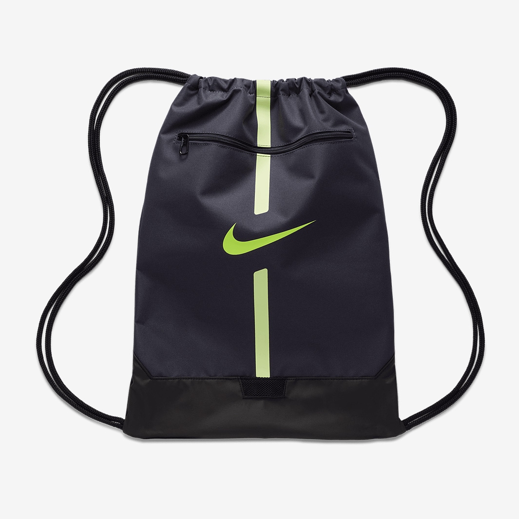 Nike Academy Gym Sack - Gridiron/Black/Volt - Bags & Luggage | Pro ...